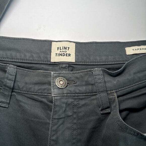 Flint and Tinder Pants Mens 33 Gray Tapered 365 Everyday Chino 33x34 - Picture 4 of 5